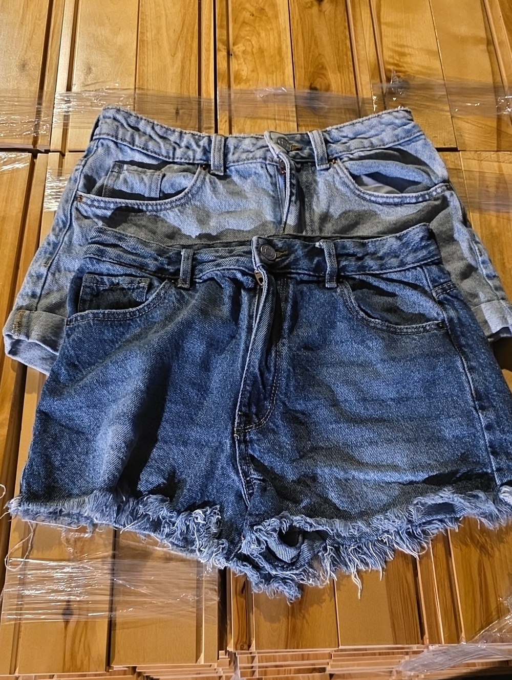 PacSun Two-Pair Denim Shorts Set - Light & Dark Blue